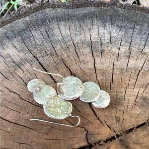 Fused Sterling Silver on Copper Earrings by Sandy Robinson Jewelry